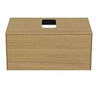 Ideal Standard vasque Conca T3929Y6 avec découpe, coulissant 2000 , 80x50,5x37 cm, centre, placage Eiche hell