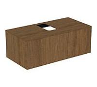 Ideal Standard vasque Conca T3930Y5 avec découpe, coulissant 2000 , 100x50,5x37 cm, centre, placage noyer foncé