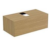 Ideal Standard vasque Conca T3930Y6 avec découpe, coulissant 2000 , 100x50,5x37 cm, centre, placage Eiche hell