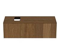Ideal Standard vasque Conca T3932Y5 avec découpe, coulissant 2000 , 120x50,5x37 cm, droite / gauche, placage noyer foncé