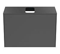 Ideal Standard vasque Conca T3935Y2 avec découpe, coulissant 2000 , 80x37x55 cm, centre, laqué anthracite mat