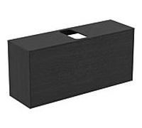 Ideal Standard vasque Conca T3937Y4 avec découpe, coulissant 2000 , 120x37x55 cm, centre, placage chêne flammé