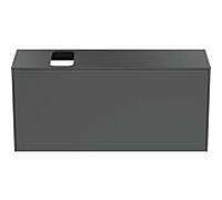 Ideal Standard vasque Conca T3938Y2 avec découpe, coulissant 2000 , 120x37x55 cm, droite / gauche, laqué anthracite mat