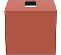 Ideal Standard vasque Conca T3940Y3 avec découpe, 2 tiroirs, 60x50,5x55 cm, au milieu, laqué mat Sunset