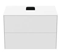 Ideal Standard vasque Conca T3941Y1 avec découpe, 2 tiroirs, 80x50,5x55 cm, centre, laqué blanc mat