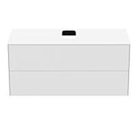 Ideal Standard vasque Conca T3943Y1 avec découpe, 2 tiroirs, 120x50,5x55 cm, centre, laqué blanc mat