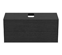 Ideal Standard vasque Conca T3943Y4 avec découpe, 2 tiroirs, 120x50,5x55 cm, centre, placage chêne flammé