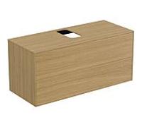 Ideal Standard vasque Conca T3943Y6 avec découpe, 2 tiroirs, 120x50,5x55 cm, centre, placage Eiche hell