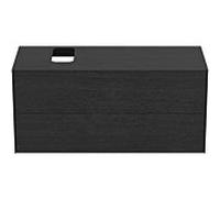 Ideal Standard vasque Conca T3944Y4 avec découpe, 2 tiroirs, 120x50,5x55 cm, droite / gauche, plaqué chêne flammé