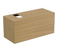Ideal Standard vasque Conca T3944Y6 avec découpe, 2 tiroirs, 120x50,5x55 cm, droite / gauche, placage Eiche hell