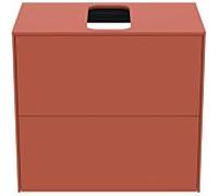 Ideal Standard vasque Conca T3946Y3 avec découpe, 2 tiroirs, 60x37x55 cm, centre, laqué mat Sunset