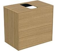 Ideal Standard vasque Conca T3946Y6 avec découpe, 2 tiroirs, 60x37x55 cm, centre, placage Eiche hell