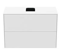 Ideal Standard vasque Conca T3947Y1 avec découpe, 2 tiroirs, 80x37x55 cm, centre, laqué blanc mat