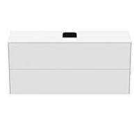 Ideal Standard vasque Conca T3949Y1 avec découpe, 2 tiroirs, 120x37x55 cm, centre, laqué blanc mat