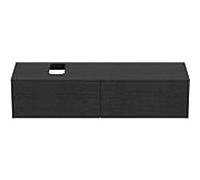 Ideal Standard vasque Conca T3983Y4 avec découpe, 2 tiroirs, 160x50,5x37 cm, plaqué chêne flammé