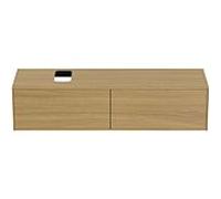 Ideal Standard vasque Conca T3983Y6 avec découpe, 2 tiroirs, 160x50,5x37 cm, placage Eiche hell