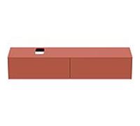 Ideal Standard vasque Conca T3986Y3 avec découpe, 2 tiroirs, 200x50,5x37 cm, laqué mat Sunset