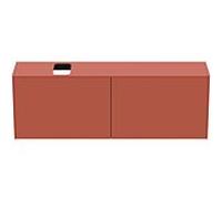 Ideal Standard vasque Conca T3995Y3 avec découpe, 2 tiroirs, 160 x 37 x 55 cm, laqué mat Sunset