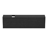 Ideal Standard vasque Conca T3998Y4 avec découpe, 2 tiroirs, 200 x 37 x 55 cm, plaqué chêne flammé