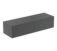 Ideal Standard vasque Conca T4315Y2 sans découpe, 2 tiroirs, 160x50,5x37 cm, laqué anthracite mat