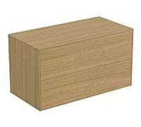 Ideal Standard vasque Conca T4323Y6 sans découpe, 2 tiroirs, 100x50,5x55 cm, placage Eiche hell