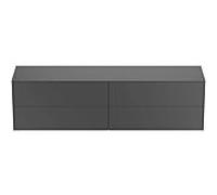 Ideal Standard vasque Conca T4326Y2 sans découpe, 4 tiroirs, 200x50,5x55 cm, laqué anthracite mat