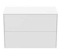 Ideal Standard vasque Conca T4328Y1 sans découpe, 2 tiroirs, 80x37x55 cm, laqué blanc mat