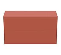 Ideal Standard vasque Conca T4329Y3 sans découpe, 2 tiroirs, 100x37x55 cm, laqué mat Sunset