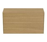 Ideal Standard vasque Conca T4329Y6 sans découpe, 2 tiroirs, 100x37x55 cm, placage Eiche hell