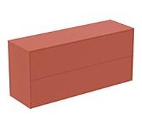 Ideal Standard vasque Conca T4330Y3 sans découpe, 2 tiroirs, 120x37x55 cm, laqué mat Sunset