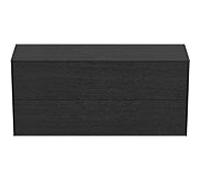 Ideal Standard vasque Conca T4330Y4 sans découpe, 2 tiroirs, 120x37x55 cm, plaqué chêne flammé