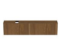 Ideal Standard vasque Conca T4340Y5 240x37x55cm, avec découpe, 2 tiroirs, placage noyer foncé