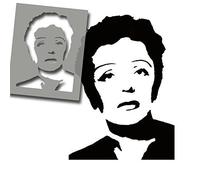 Ideal Stencils Edith Piaf Façade Pochoir | Iconic Portrait Mural de Maison Décor & Art Pochoir | Peinture sur Mesure Produits et Ajouter Peint Finition à Murs, Fabrics, Meuble et Plus