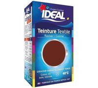 Ideal Teinture textile liquide Mini 10 Chocolat 40 ml + Fixateur 50 g – Coton/lin/soie/viscose