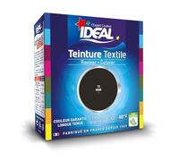 IDEAL - Teinture Textile Intense Noir pour Tissus, Finition Durable et Uniforme (75 ml) - Le Lot De 3