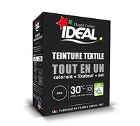 IDEAL - Teinture Textile Poudre Tout En Un Colorant + Fixateu + Sel Noir ( 3 X 350g ) - Lot De 3