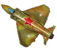 IDEALBALL PARTY Avion Superfighter Militaire, Ballon en forme d'avion de combat militaire avec camouflage