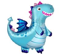 IDEALBALL PARTY Ballon gonflable en forme de dragon bleu, décoration pour fêtes à thème dinosaure