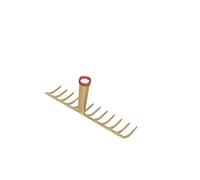 Idealspaten Profi Râteau de Jardin avec Adaptateur, doré, 42 cm