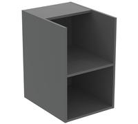IdealStandard i.life B Ensemble de meubles, 2 tiroirs, 2 compartiments ouverts, poignée chromée, plateau de toilette inclus, 1403x507x646mm, T5761NG, Couleur: gris quartz