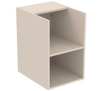 IdealStandard i.life B Ensemble de meubles, 2 tiroirs, 2 compartiments ouverts, poignée chromée, plateau de toilette inclus, 1403x507x646mm, T5761NF, Couleur: Beige sable