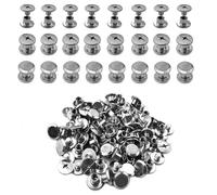 IDEALSV Lot de 100 rivets en acier inoxydable 304 pour cuir, 5 x 4 mm