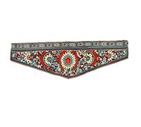 idealway Ceintures bohème pour femmes, large et extensible, ceinture élastique faite à la main, ceinture réglable avec perles et fleurs pour robes, F, 89 cm
