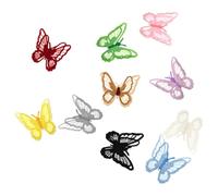 IDEANATEGRATE 10 Pièces Autocollants Patchs en Tissu Brodé Double Couche en Forme pour Bricolage Diy, Réparation de Petits Trous, pour Vêtements et Robes de Mariée Couleur Couleur Aléatoire
