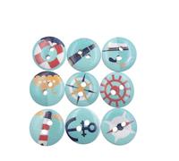 IDEANATEGRATE 100 Boutons-pression en Bois 15mm à 2 Trous pour Couture, Décoration, Pack de 100 Pièces pour Projets DIY