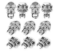IDEANATEGRATE 10pcs Bijoux de Cheveux Rétro en Alliage pour Dreadlocks, Accessoires Cheveux Grand Trou, Brillance et Style Antique pour Usage Quotidien ou Cosplay