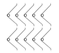 IDEANATEGRATE 10pcs Ressorts de Remplacement V pour Sécateurs à Main en Acier Inoxydable, Résistants la Rouille, Ambiance Estivale en Jardinage
