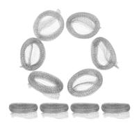 IDEANATEGRATE 10pièces Pièges à Peluches Lave-linge Acier Inoxydable Filtres Filet pour Tuyau de Vidange Protection Fibres et Poils Installation Facile sans Outil