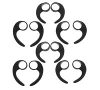 IDEANATEGRATE 12 Pièces Bouchon d'oreille, Remplacement des Embouts D'écouteurs en Silicone, Embouts Sport à Ailettes pour Écouteurs et Casques, Noir, pour Workouts et Activités Physiques, M1,