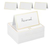 IDEANATEGRATE 120 Pièces Chevalets de Table Pliables en Papier Doré pour | Stables Table, Se Tiennent Droits, Faciles à Utiliser Écrire, pour Cartes de Nom et Numéros